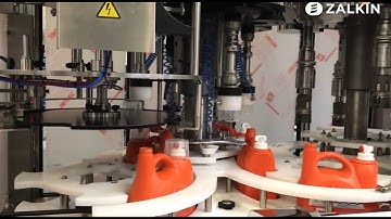 Home care twin turret automatic capper for screw-on and snap-on capping at 4,800 containers per hour