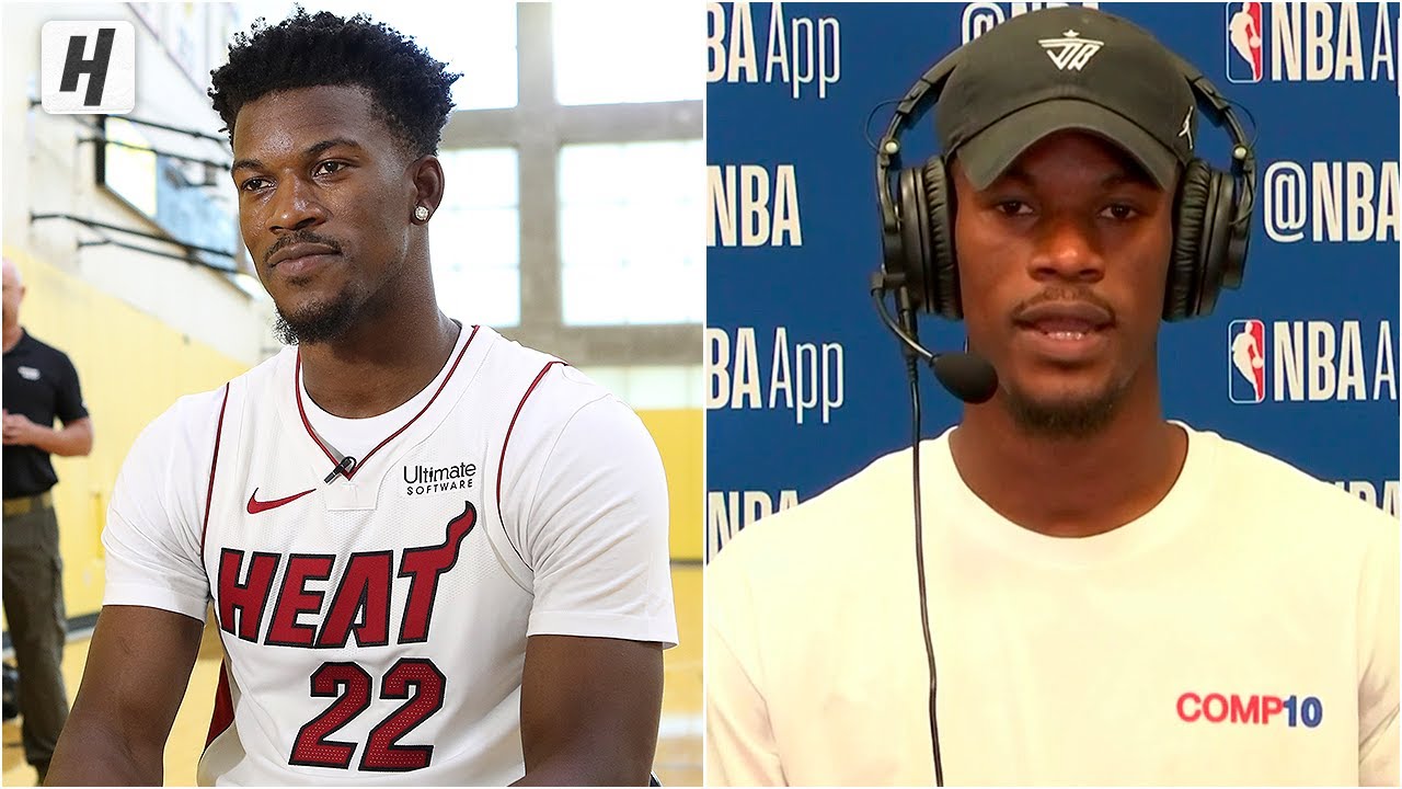 Jimmy Butler, astro do Miami Heats, apareceu com um visual completamen