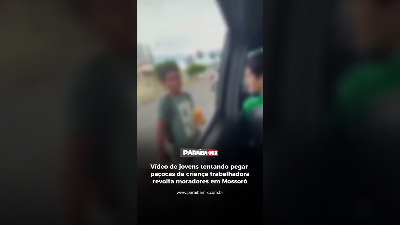 Vídeo de jovens tentando pegar paçocas de criança trabalhadora revolta moradores em Mossoró
