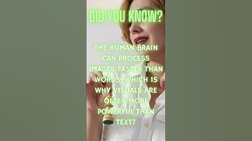 The human brain can process images faster than words, which is why visuals are often more powerful t