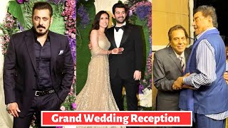 Salman Khan Grand Entry in Sunny Deol Son Karan Deol Grand Wedding Reception | Dharmendra Dance |