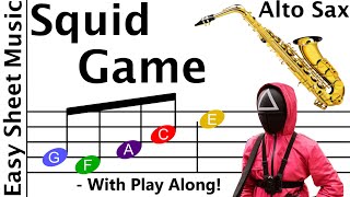 How to Play Squid Game (Theme) on Alto Saxophone | Easy Beginner Sheet Music screenshot 4