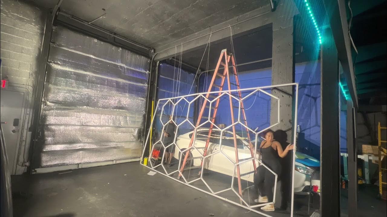 Install hexagon Led Lights hexagon led carwrap carwrap miami 