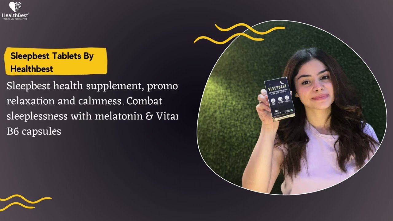 Unlock Restful Nights with HealthBest Sleepbest Tablets | Melatonin & Antioxidant 