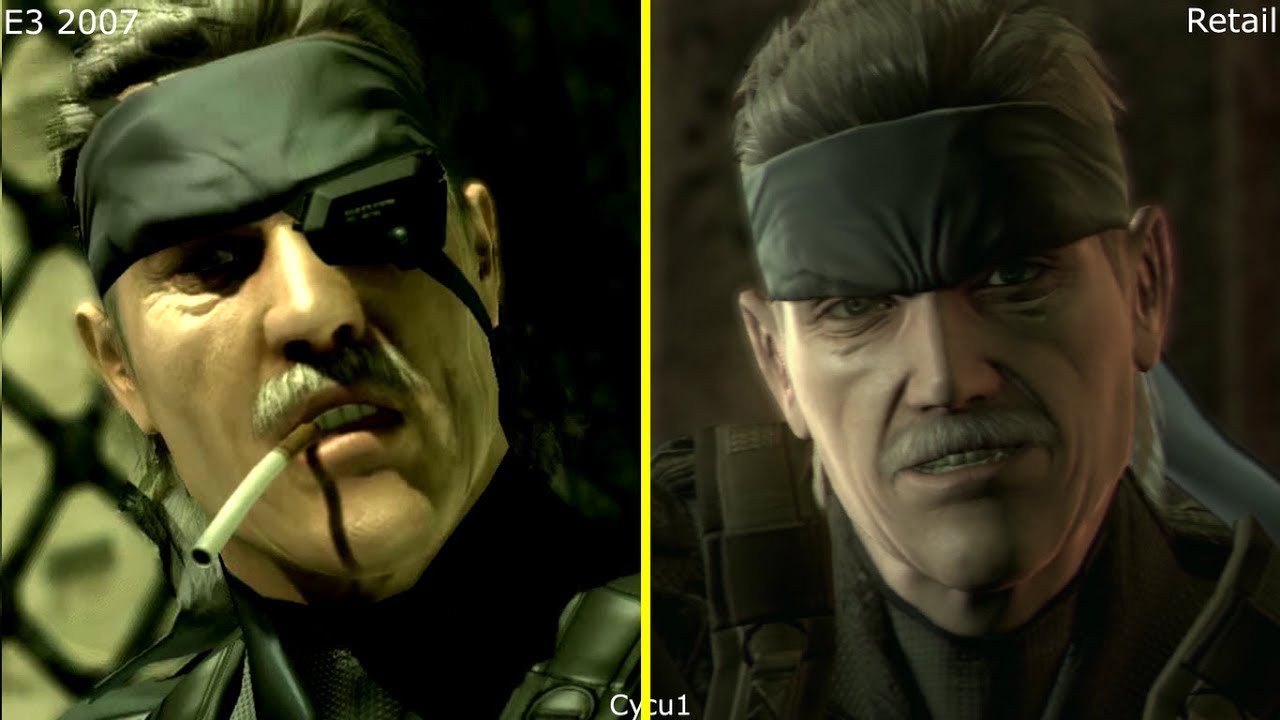 Metal Gear Solid 4 E3 2007 Demo vs Retail PS3 Graphics Comparison - YouTube