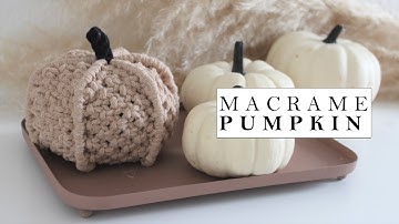 DIY Macrame Pumpkin. Halloween Craft Decor Tutorial