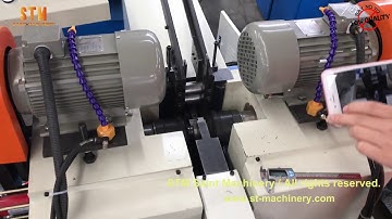 Double head chamfering machine for short pieces tubes, pipe beveling machine, borde biselado