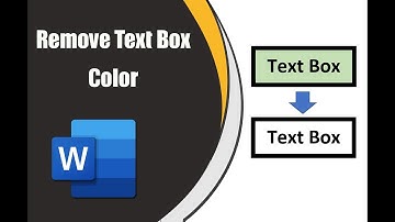 How to remove background colour of text box in word