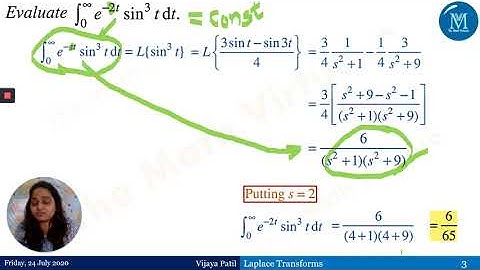 10 Laplace Transforms | Evaluation of Integrals using LT