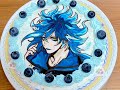 キャラケーキの作り方　ツイステ　イデア・シュラウド　リクエストケーキ