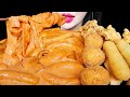 ASMR CHEESY ROSE TTEOKBOKKI, CHEESE BALL 신전 로제떡볶이, 치즈볼, 치즈스틱, 치킨 EATING SOUNDS MUKBANG