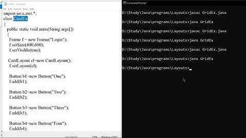 Java Programming: Lecture #45: Layout Manager - Card Layout