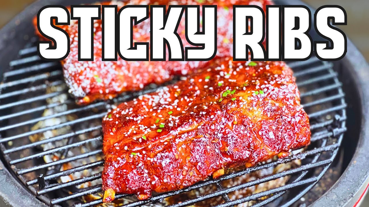 The Best Sticky Asian Baby Back Ribs on the Kamado Joe Jr. - YouTube