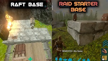 ARK MOBILE - NEW FRESH START PVP || BUILD RAFT BASE and RAID STARTER BASE