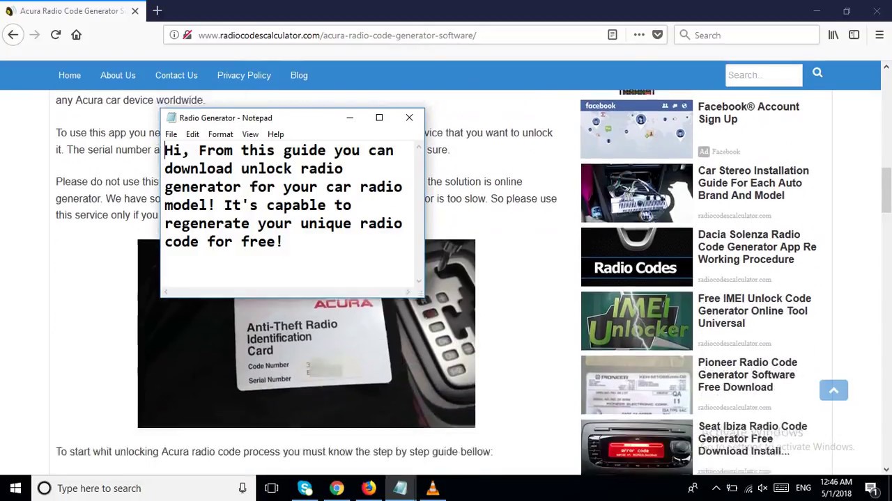 Car Radio Code Calculator Download 10 2021