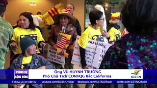PHÓNG SỰ CỘNG ĐỒNG: Người Việt Bắc Cali biểu tình trước tiệc mừng quốc khánh CSVN