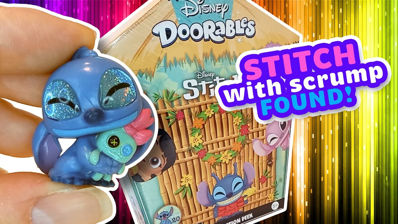 Disney doorables Stitch blacklight Set COMPLETE