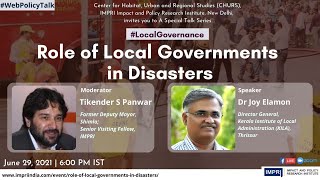 #LocalGovernance | E4 | Dr Joy Elamon | Role of Local Governments in Disasters