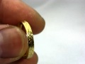 K18 gold hand engraving hammering ring  ~ 18金ゴールド手彫り平打ちリング