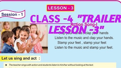 Class -4 : ENGLISH : LESSON - 3 ( TRAILER LESSON) :Odia Medium