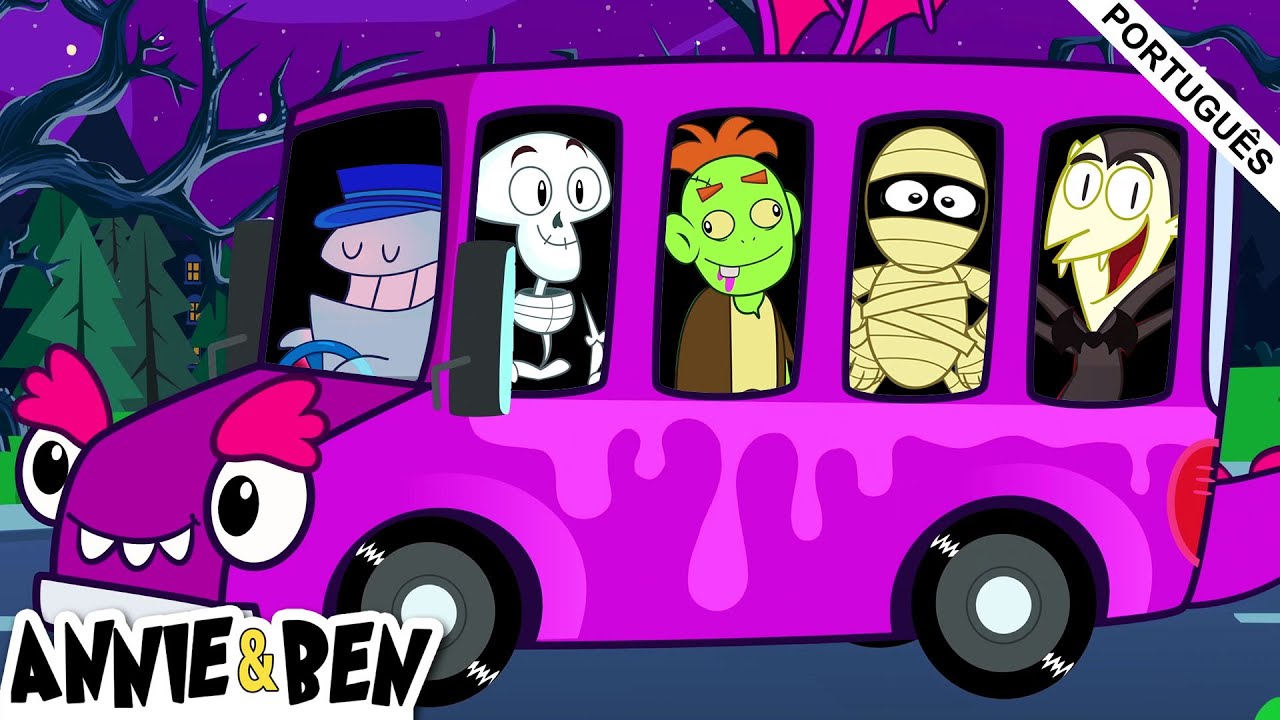 Rodas no ônibus | Rimas infantis e músicas infantis de Halloween | Annie e Ben
