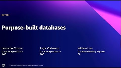 AWS Summit SP 2022 - Purpose-built databases (DAT302)
