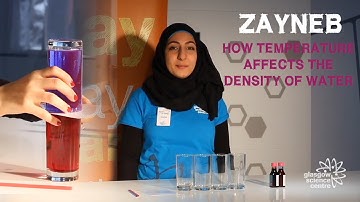 How does temperature affect water density?