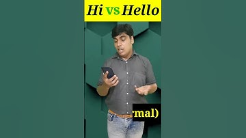Hi vs Hello क्या अंतर है ? || difference between Hi & Hello #shorts #sartaz_sir #English_shorts