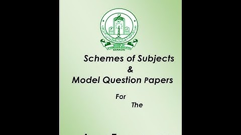 Model Paper 2023 | Board of Intermediate Education Karachi