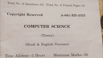 Class 12th , Computer Science, HP Board question paper 2025 . HP . @kdstudyguide