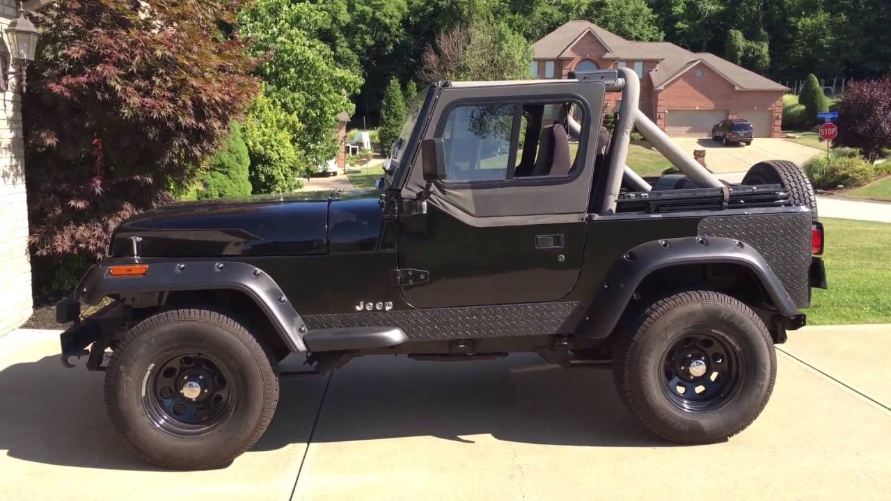 1991 Jeep Wrangler YJ  4 Cyl Manual in 2016 After Finished [Project 18]  WALK AROUND - YouTube