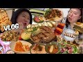 먹방 브이로그 (피자힐,스테이크,까르보불닭,소떡,참치,파스타,카돈) feat.강하늘 #korea #mukbang