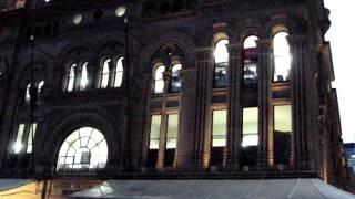 Group singing in Sydney in front of the Queen Victoria Building