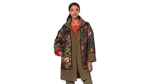 Rara Avis by Iris Apfel Jacquard Coat