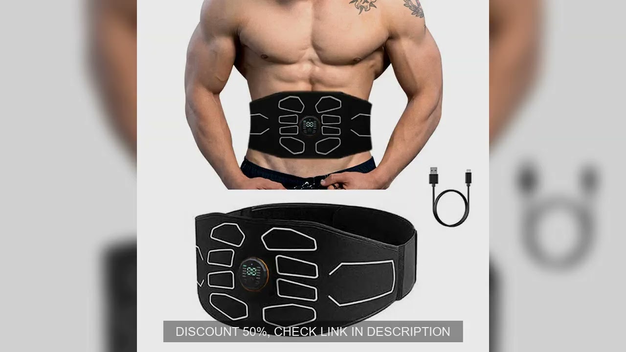 EMS Waist Abdominal Trainer Belt Muscle Stimulator Abs Muscle Toner Display Fat Burn Body Slimming W