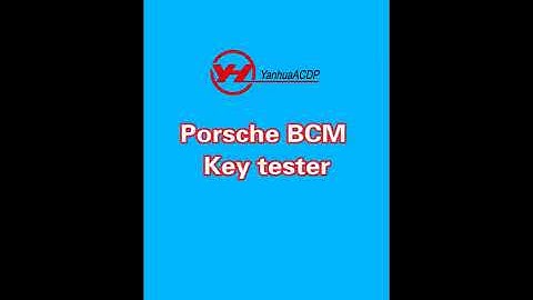 How to Use Yanhua Porsche BCM Key Tester--Yanhuaacdp.com