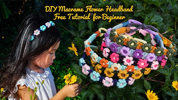 DIY Macrame Flower Headband | Free Tutorial  for Beginner | Step by Step by LIT decor