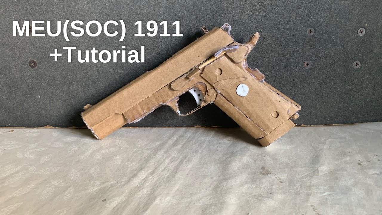 Картонная модель 1911 (M45 MEUSOC) 🇺🇸 + Инструкция