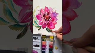 Paint an Easy Watercolor Dahlia with Me! #watercoloreffect #watercolorpainting #watercoloring