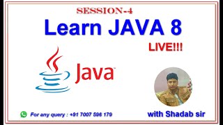 Learn Java Programming with Shadab sir- Session-4