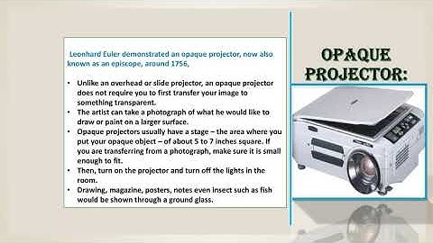 “NEW TECHNOLOGIES IN PROJECTED AIDS”