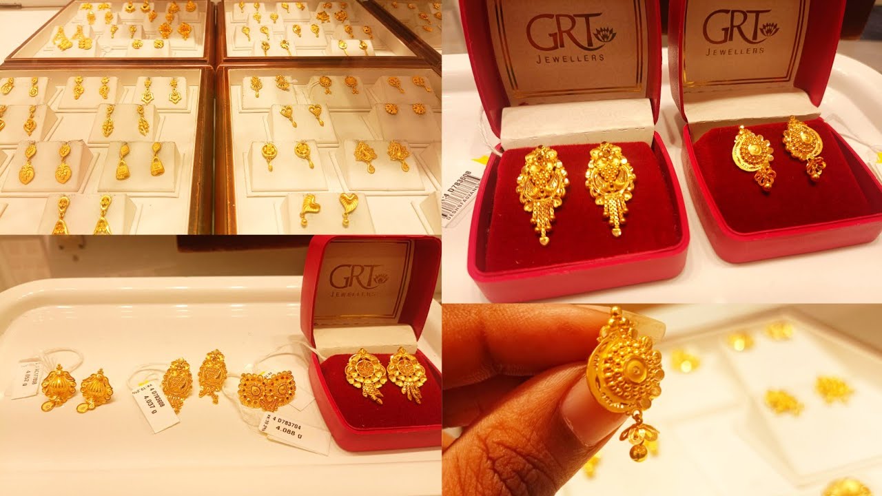 Buy Glam Beauty Stylish Gold Earrings | GRT Jewellers