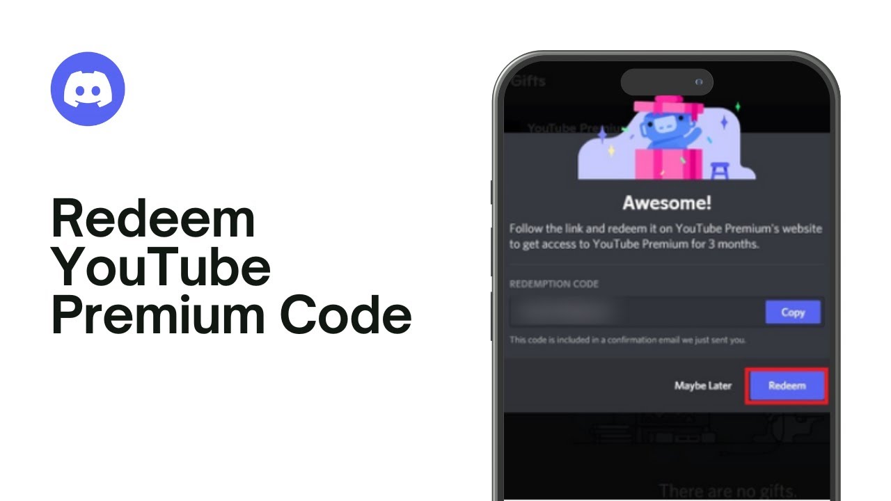 How To Redeem Discord Youtube Premium Code How To Redeem YouTube Premium Code From Discord ! (2024 Update) - YouTube