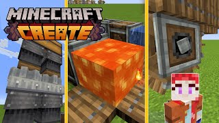 5 Super Easy ESSENTIAL absolute beginner contraptions for your Minecraft Create World.