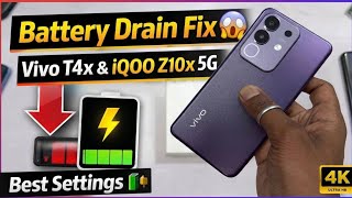 100% Battery Drain Fix 😱 Vivo T4x & iQOO Z10x 5G Best Settings 🔋