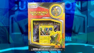 Pokemon Cards - Tapu Koko Pin Collection Box Opening!