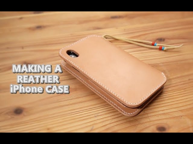 レザークラフト Iphoneケースの作り方 型紙付き Leather Craft Making A Iphone Case Youtube