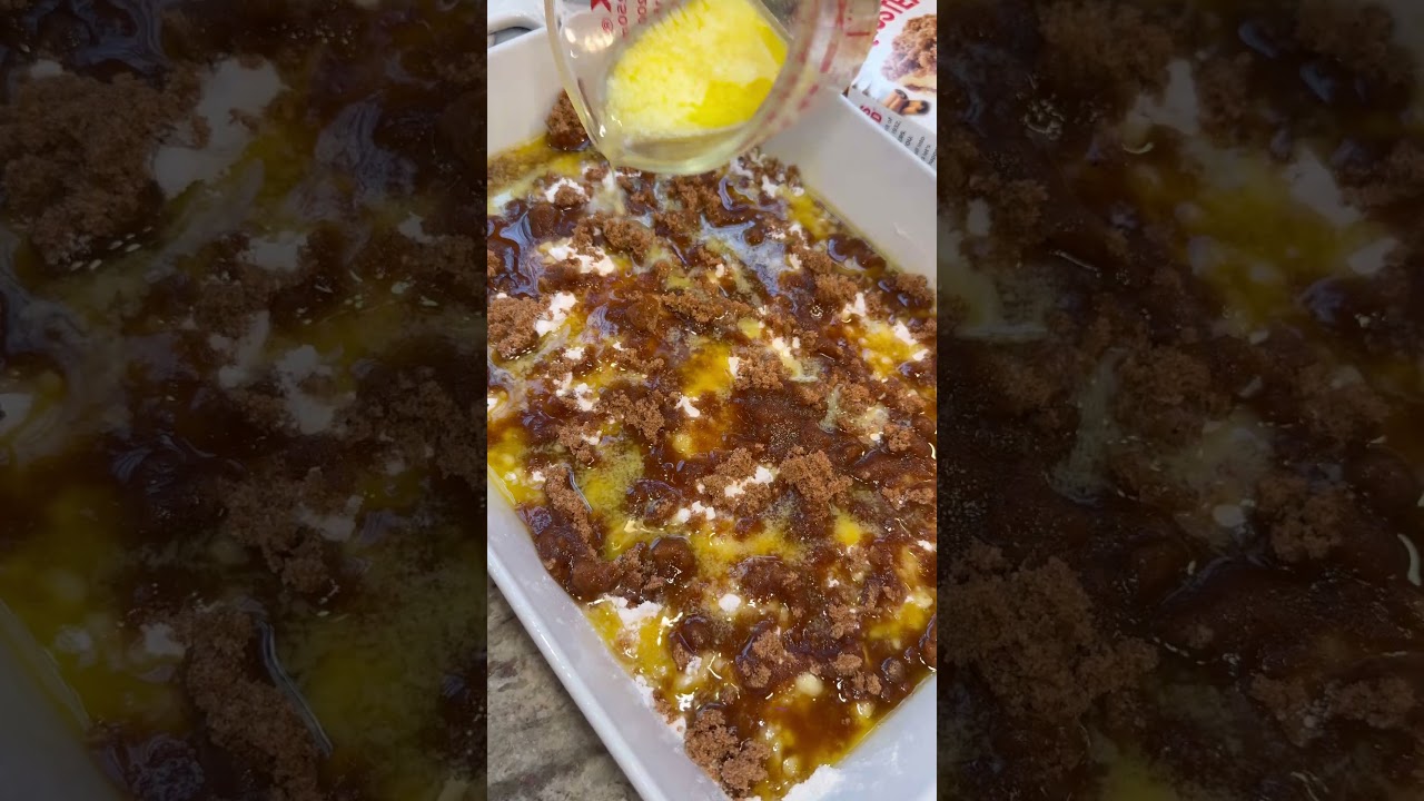 Банановый крошковый торт 