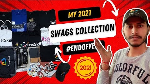 MY 2021 SWAGS COLLECTION 🎁 | DEVELOPER SWAGS 🔥 | @googlecloud & more...