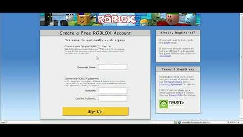 Roblox Tutorial August 2009 - How to create an account on Roblox